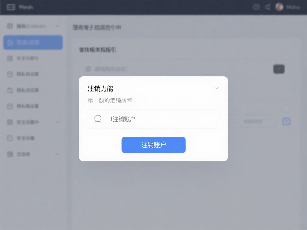 找到注销功能选项
一般来说，注销选项会隐藏在隐私